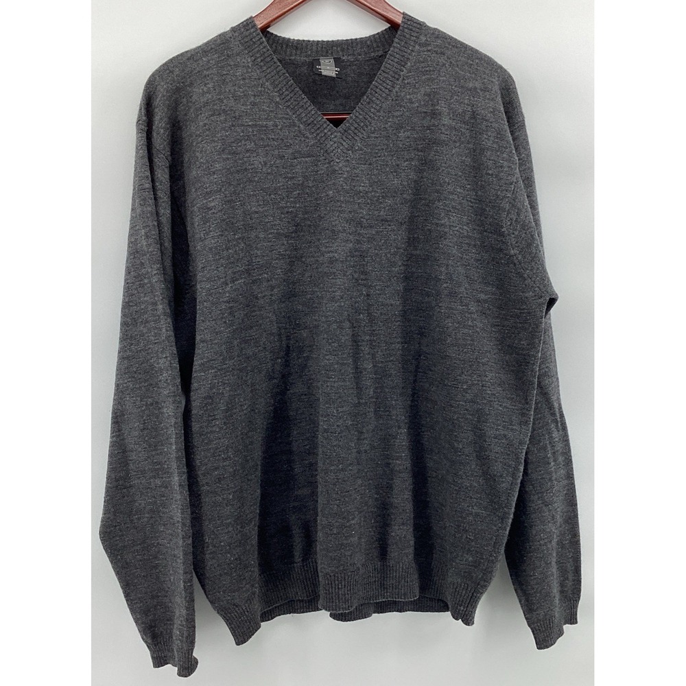 Nike Golf V-Neck 100% Merino Wool Knit Sweater Long Sleeve Men's Size Large VTG